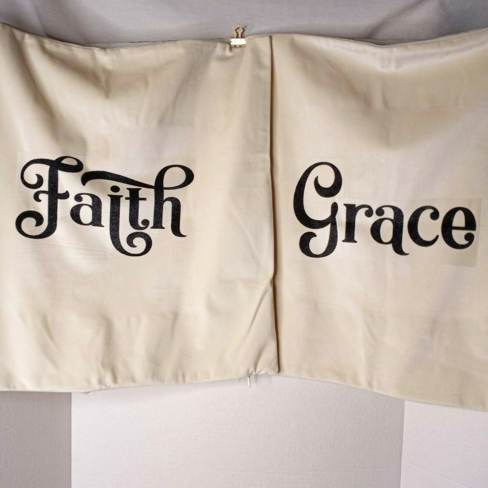 Throw Pillow Covers 2 Grace Faith Sft Beige Square